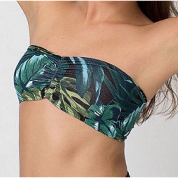 American Apparel Tropical Print Tube Bikini Top Womens S Small - Picture 1 of 5
